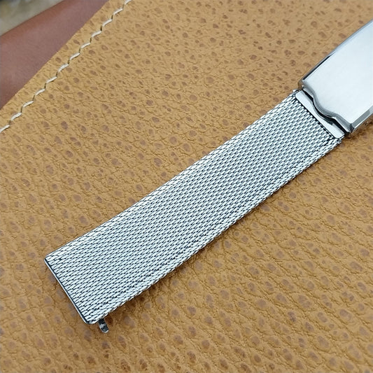 18mm flat-end Stainless Steel Mesh JB Champion 1960s nos Vintage Watch Band
