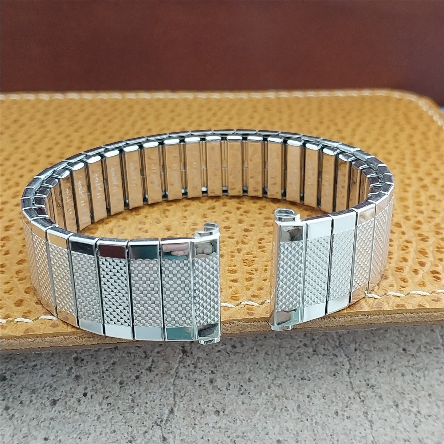 Classic 10k White Gold-Filled 1960s Unused Vintage Watch Band Speidel USA 17.2mm