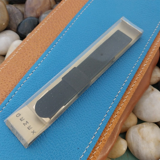5/8" Gemex Black Suede Short nos Unused 1960s Vintage Watch Band