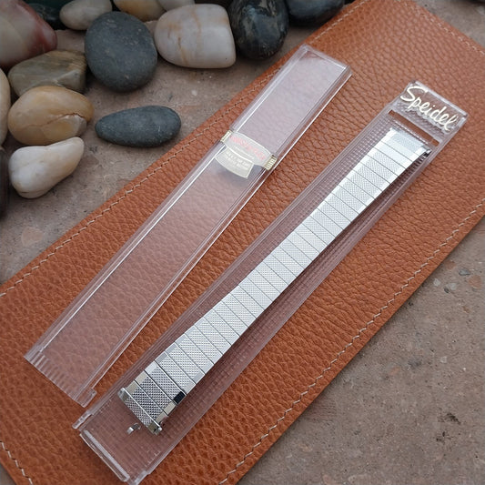 17mm 18mm 19mm Speidel Tapered 19mm White Gold-Filled 1970s Vintage Watch Band