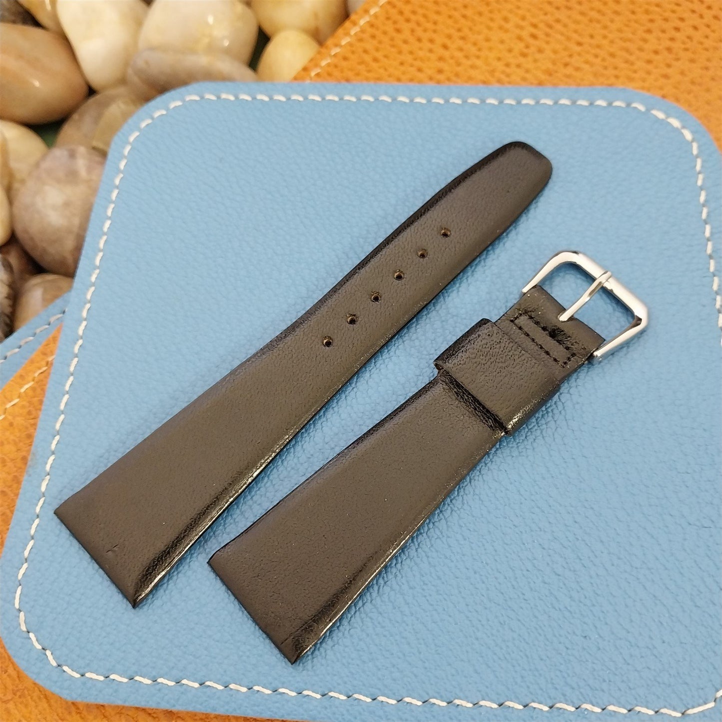 22mm Speidel Tapered Single-Keeper Leather Unused 1960s Vintage Watch Band