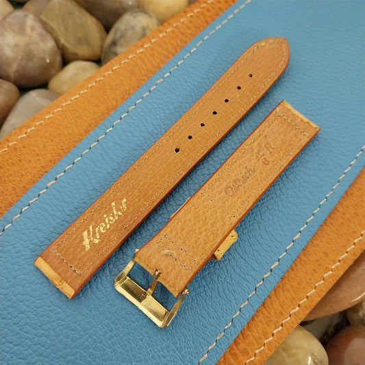 Vintage 5/8" Ostrich Kreisler Unused Classic Single Keeper 1950s Watch Band