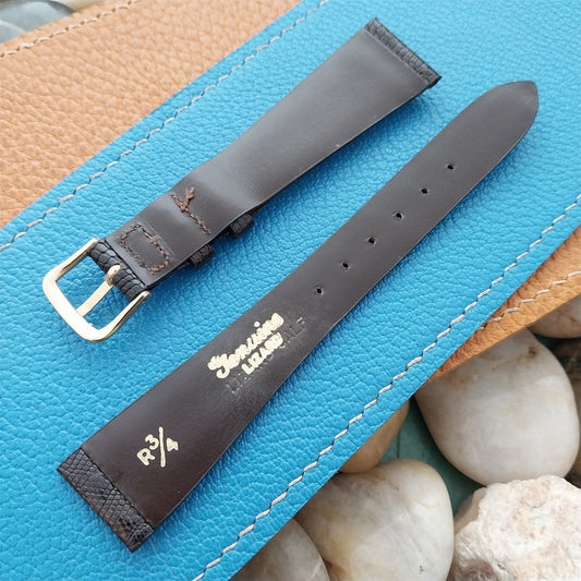 Vintage 19mm 3/4" Mormac Tapered Lizard 1970s Classic Unused Watch Band