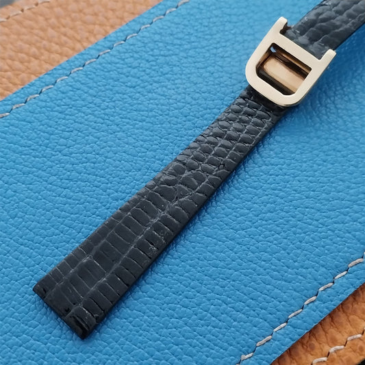 1/2" 13mm Lizard JB Champion Unused 1970s Vintage Watch Band & Fold-Over Buckle