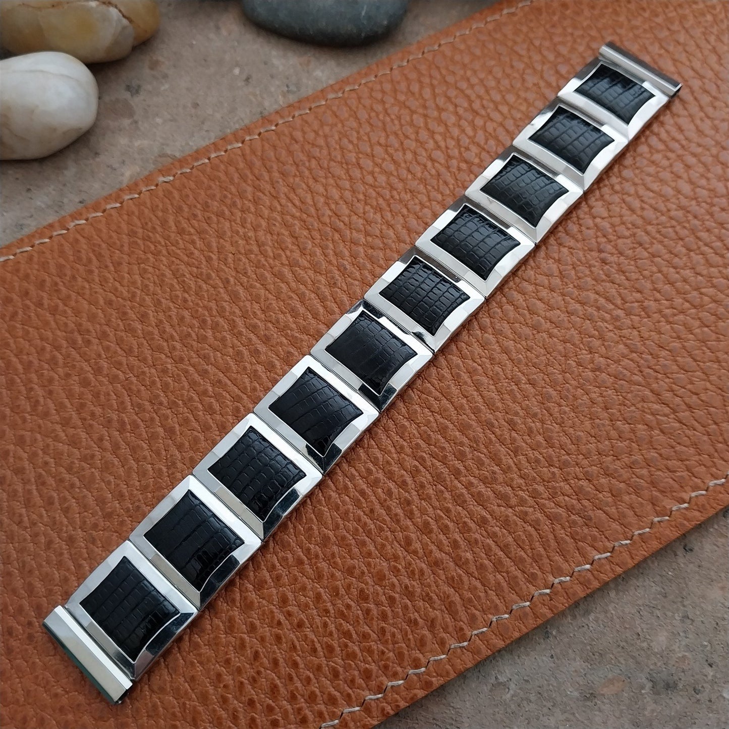 17.2mm Flex-Let White Gold-Filled 1958 Classic mcm Unused nos Vintage Watch Band