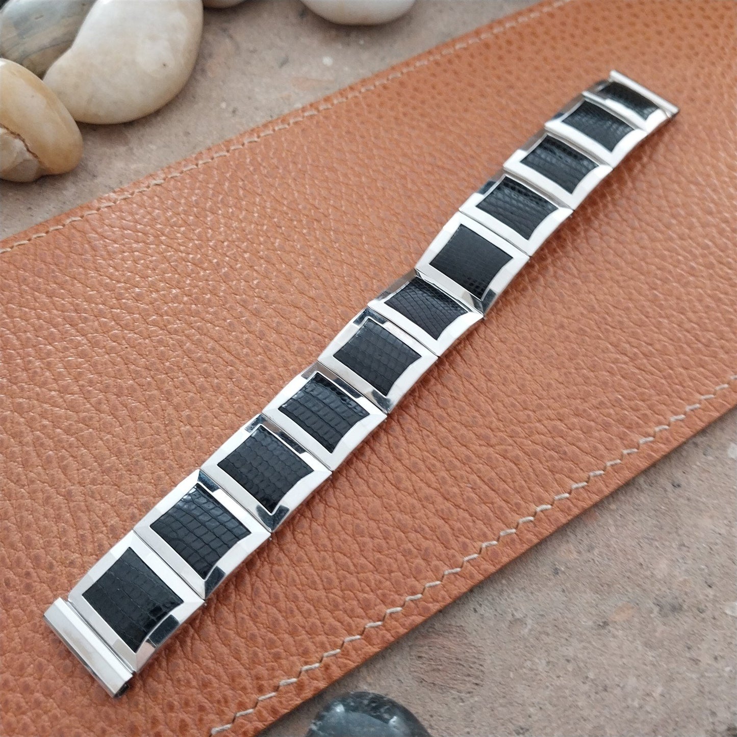 17.2mm White Gold-Filled Flex-Let mcm 1956 Classic nos Unused Vintage Watch Band