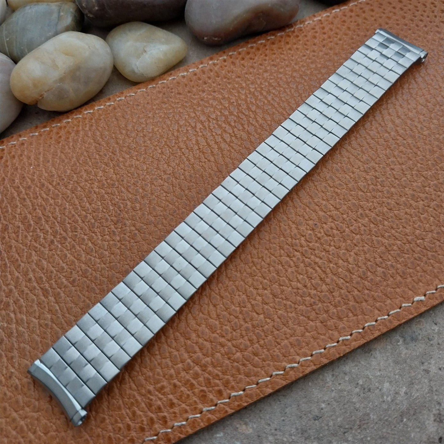 19mm Speidel Radial Long Stainless Steel Wide 1970s nos Vintage Watch Band