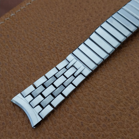 11/16" mcm Stainless Steel Gemex Brick-Link Unused nos 1950s Vintage Watch Band