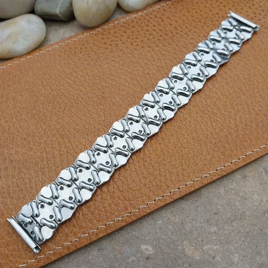 Vintage 5/8"-3/4" Bellavance Stainless Steel Quadra-Stretch Expansion Watch Band
