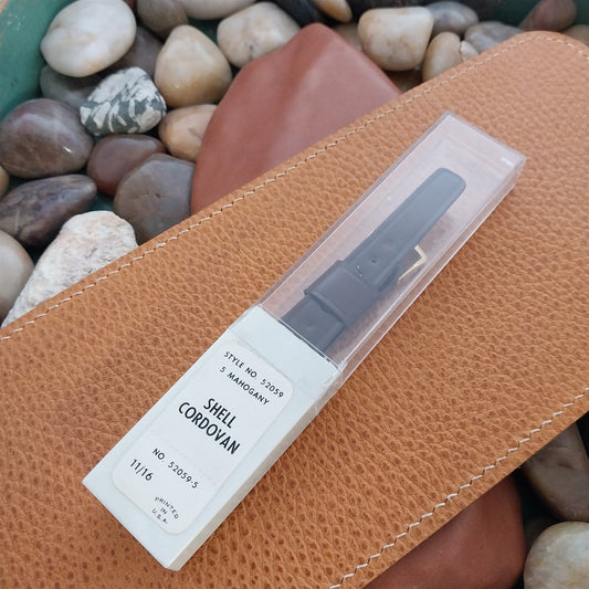 Shell Cordovan 18mm Classic Tapered Brown Kreisler nos 1960s Vintage Watch Band