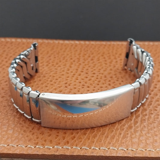 19mm 18mm 1950s Kestenmade Photo Wide Stainless &Sterling nos Vintage Watch Band