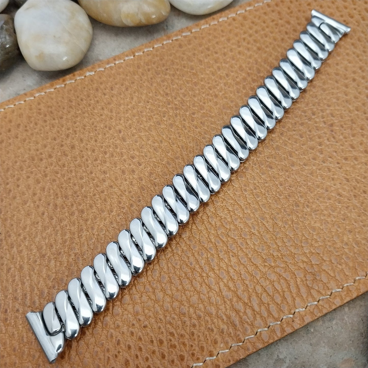 15mm Bellavance Stainless Steel Expansion Unused nos 1950s Vintage Watch Band