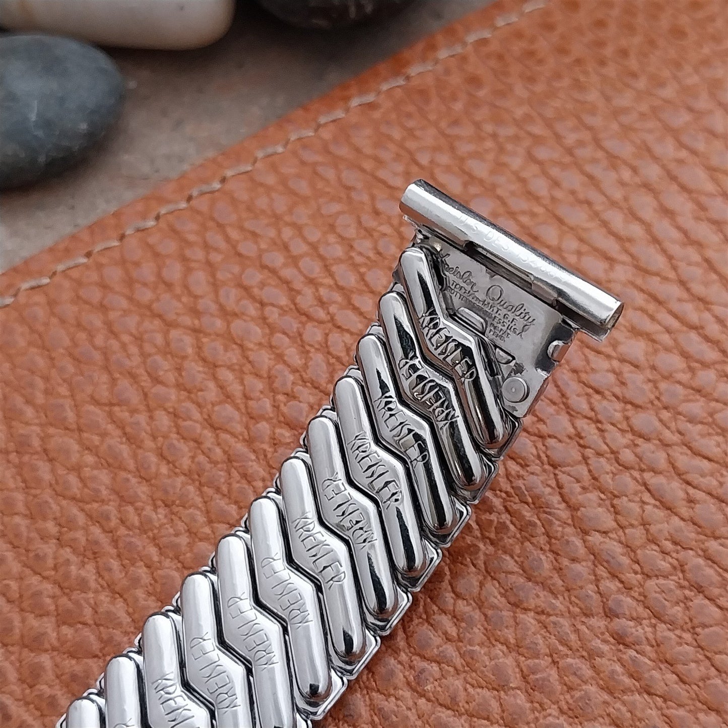 Kreisler Monte Christo 14k White Gold-Filled Short nos 1950s Vintage Watch Band