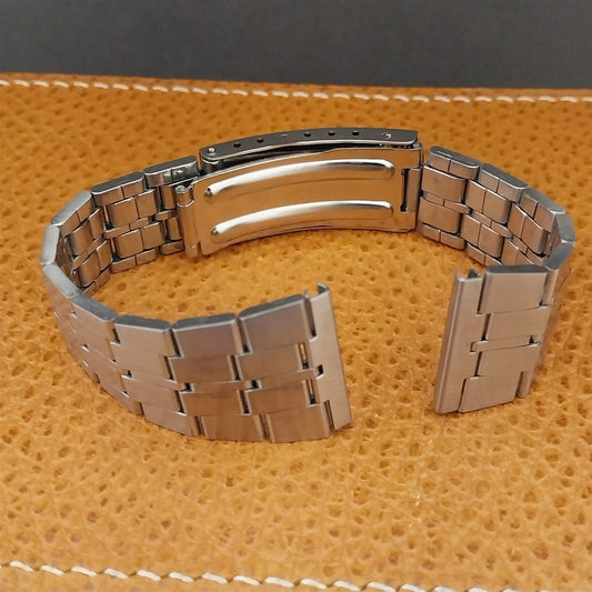 22mm Flared Stainless Steel 1970s Vintage LED LCD nos Classic Unused Watch Band