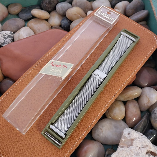 22mm 20mm 19mm Stainless Steel Mesh Speidel 1970s Unused Watch Band