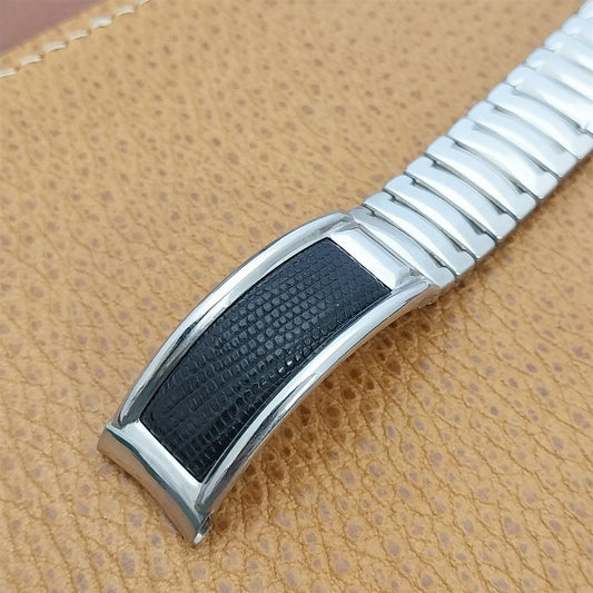 Waltham 1950s Stainless Steel & Lizard nos Classic Unused Vintage Watch Band