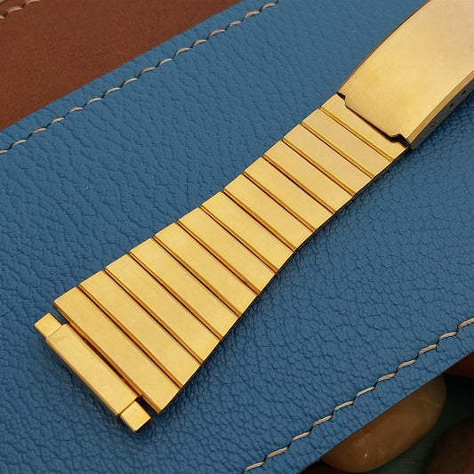 19mm 20mm 21mm Gold-Plated LED LCD nos 1970s-1980s Vintage Watch Band