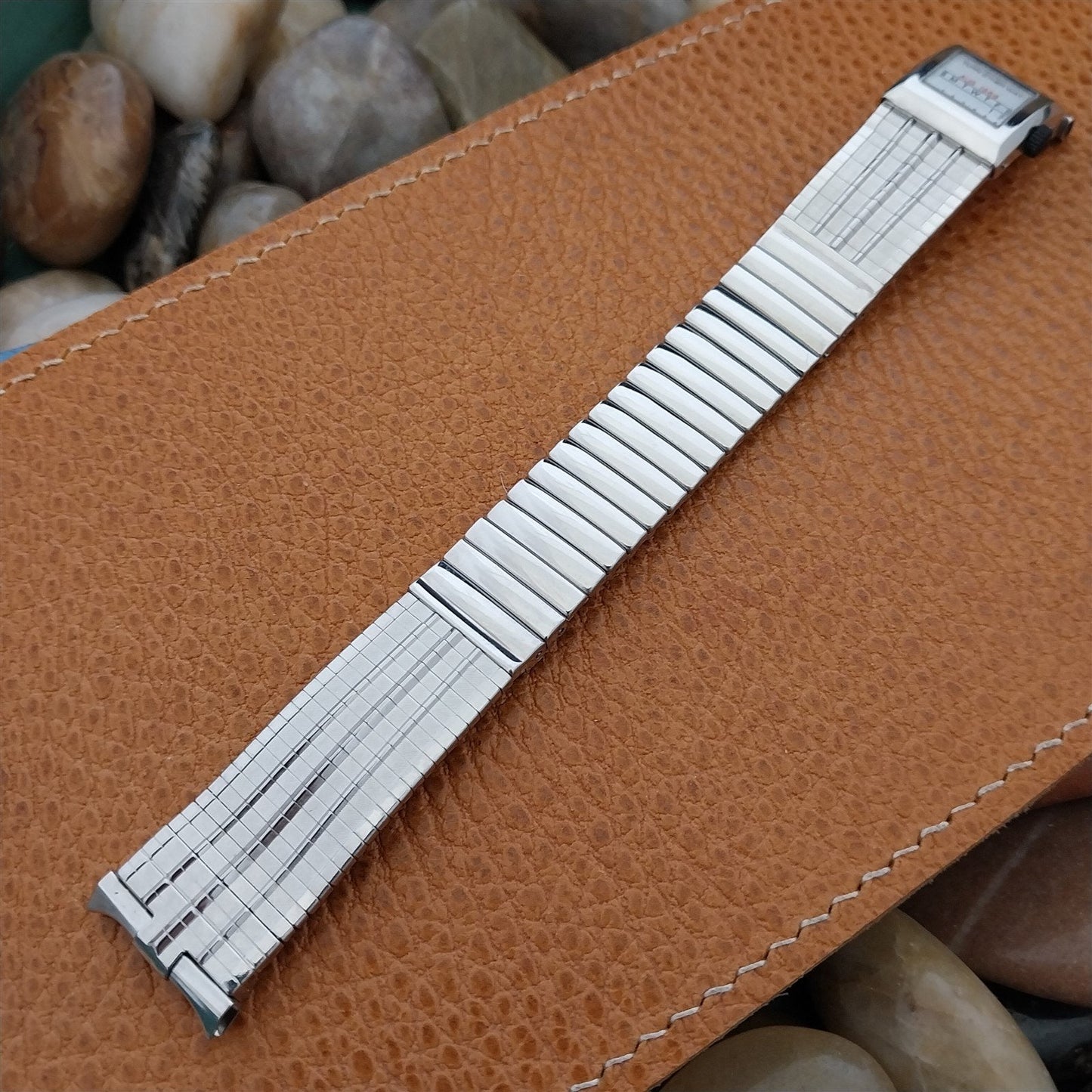 19mm 18mm Stainless Steel 1969 1970 Calendar JB Champion nos Vintage Watch Band
