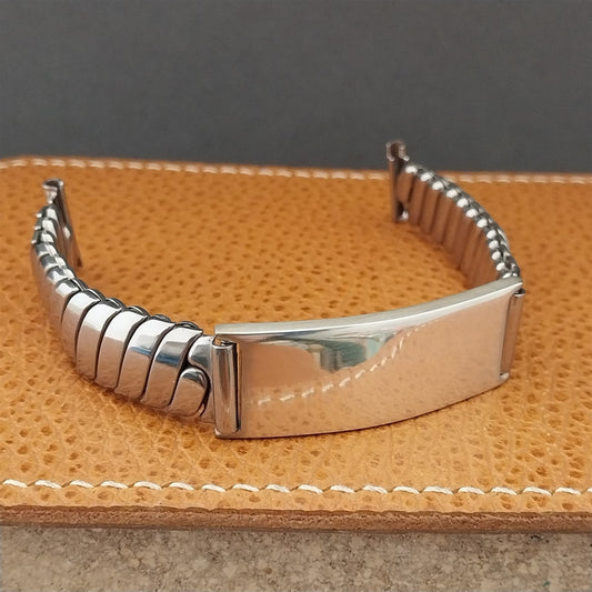 Vintage 5/8" 1940s-1950s Stainless Steel & Sterling Silver nos Unused Watch Band