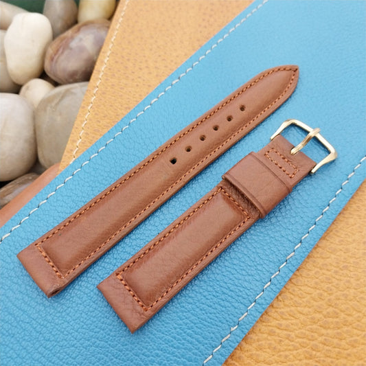 17mm Kreisler Brown Calf Tapered Leather nos Unused 1960s Vintage Watch Band