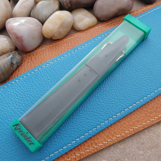 3/4" Kreisler Trapeze Tapered Black Calf Leather nos Vintage Watch Band