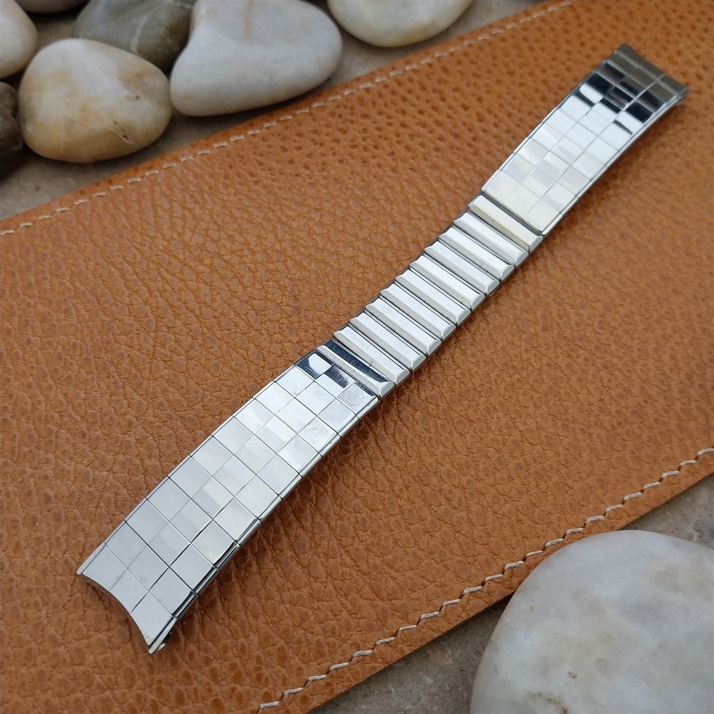 17.2mm 11/16" Kreisler USA Stainless Steel nos Unused 1960s Vintage Watch Band