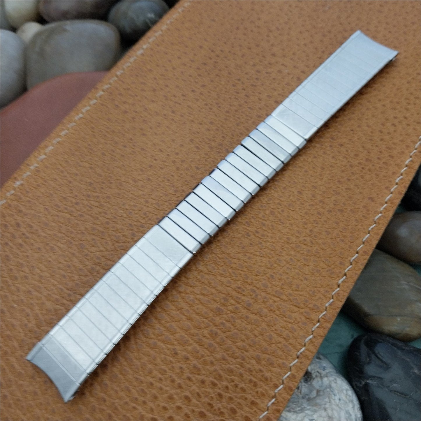17mm Stainless Steel nos 1960s Expansion Craftex Unused nos Vintage Watch Band