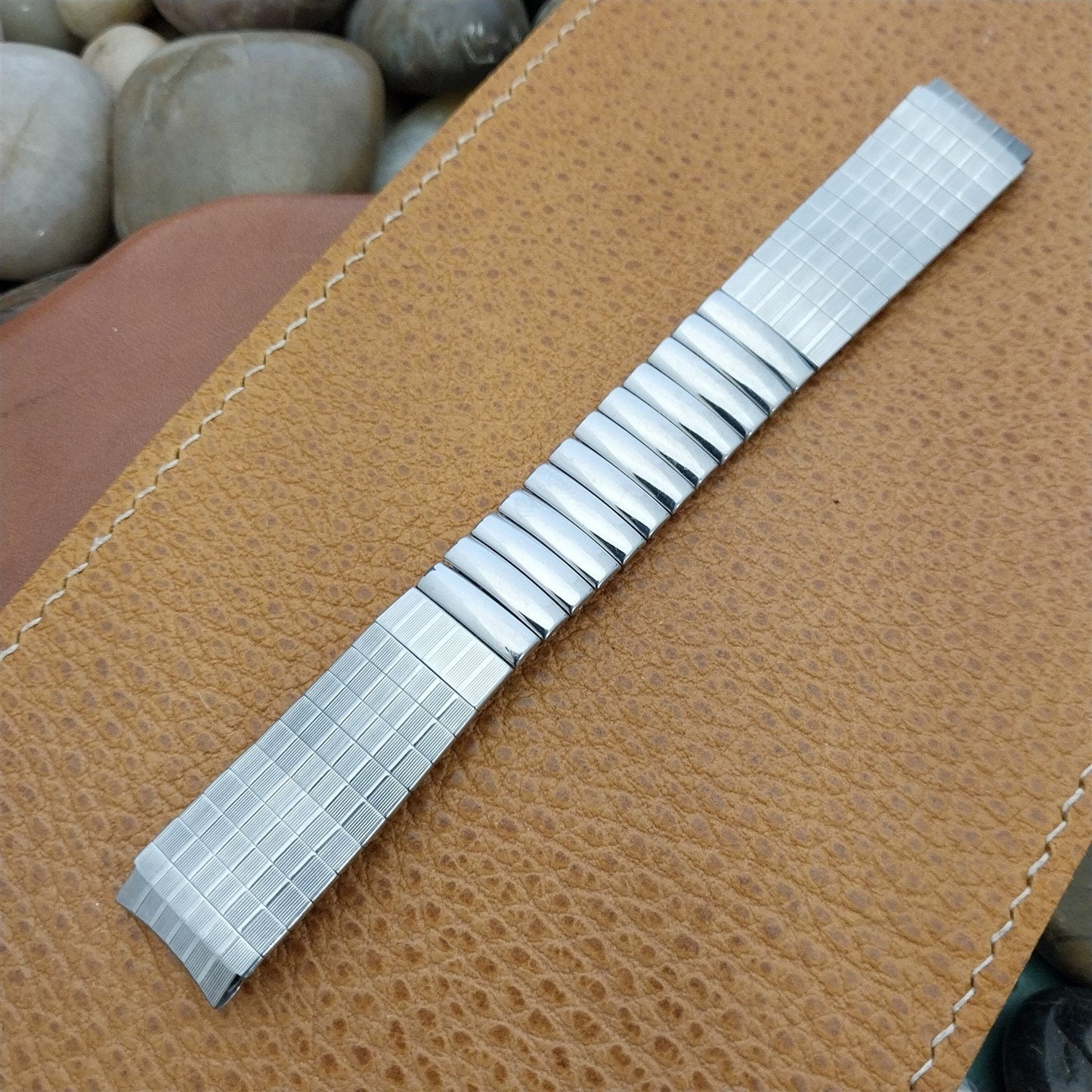 5/8" 16mm Stainless Steel Flared nos Unused nos 1970s Vintage Watch Band