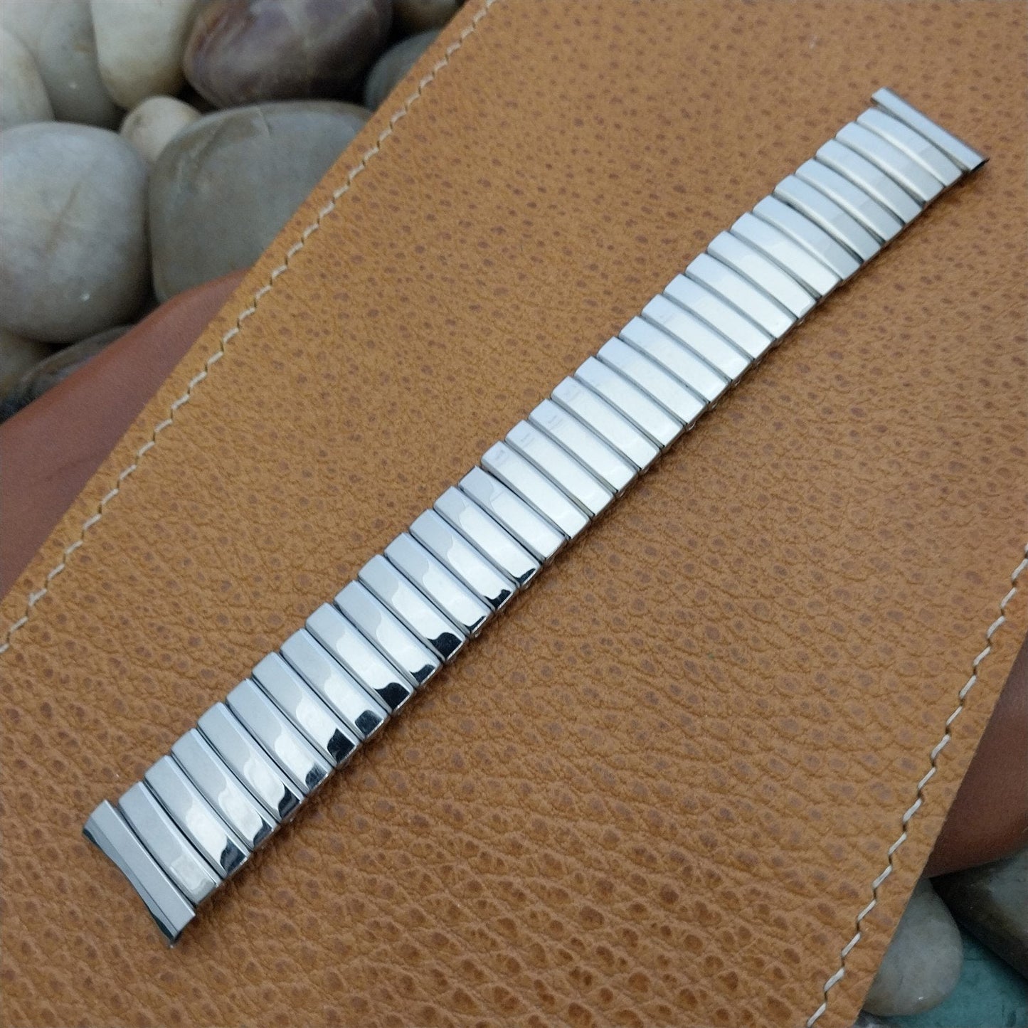 1960s-1970s Craftex Stainless Steel Expansion 17mm nos Vintage Watch Band