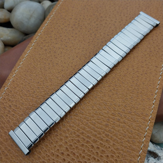19mm 18mm Stainless Steel Wide Classic Unused 1960s nos Vintage Watch Band