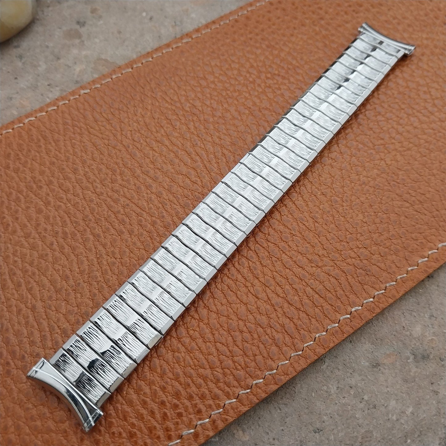 Vintage 19mm 18mm 16mm Stainless Steel Stretch Lenox Unused 1960s Watch Band