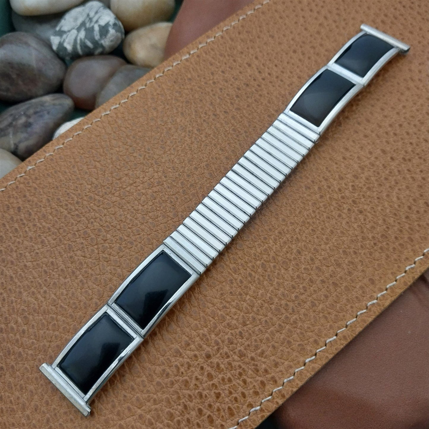 19mm 18mm 1957 Speidel Maraca 10k White Gold-Fill Unused MCM Vintage Watch Band