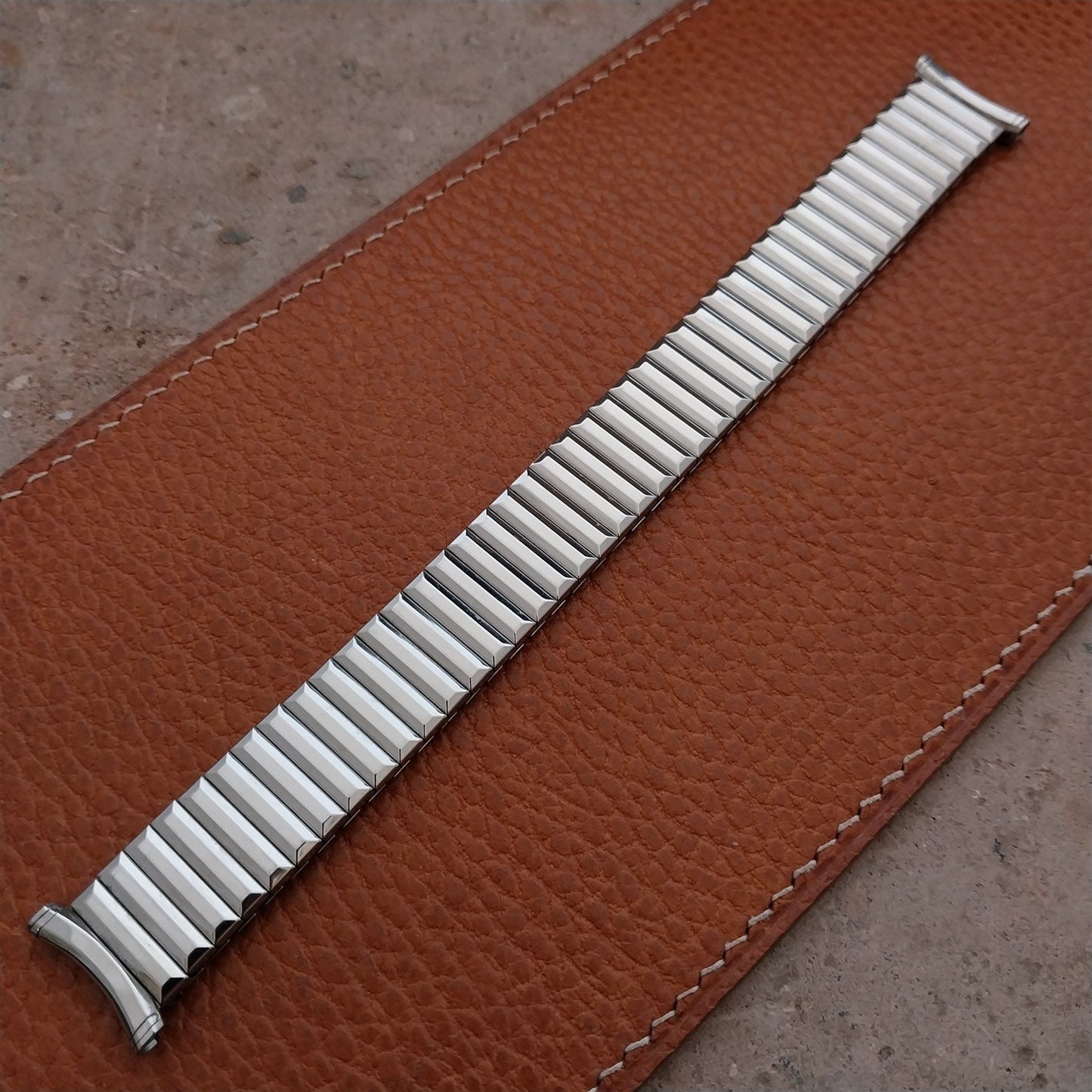 1970s Speidel Fullback Long Stainless Steel 19mm Unused nos Vintage Watch Band