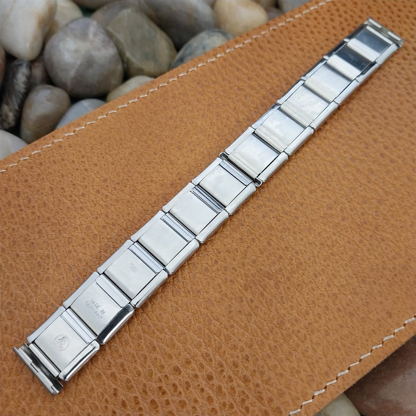 16mm Fischer Stainless Steel Classic Stretch Wire Lug Unused Vintage Watch Band