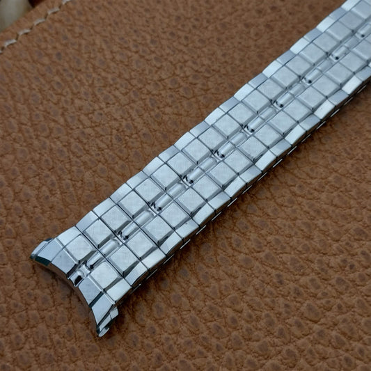 19mm 18mm Speidel Gladiator 10k White Gold Filled Unused nos Vintage Watch Band