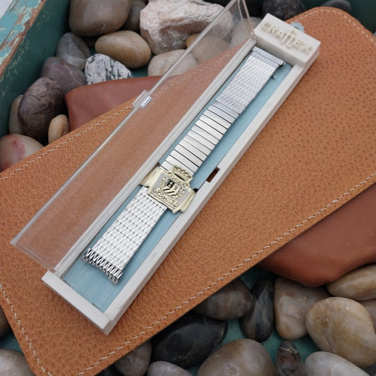 19mm 18mm 17mm Stainless Steel 1960s Expansion Craftex Unused Vintage Watch Band