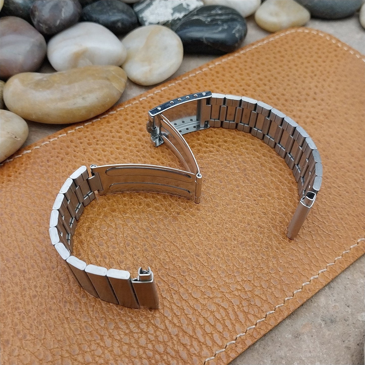 Stainless Steel Bar-Link nos Unused 18mm 20mm 22mm Vintage Watch Band