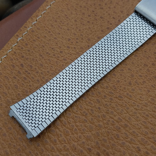Vintage 2-Piece Stainless Steel 16mm Flared nos Unused Classic Watch Band