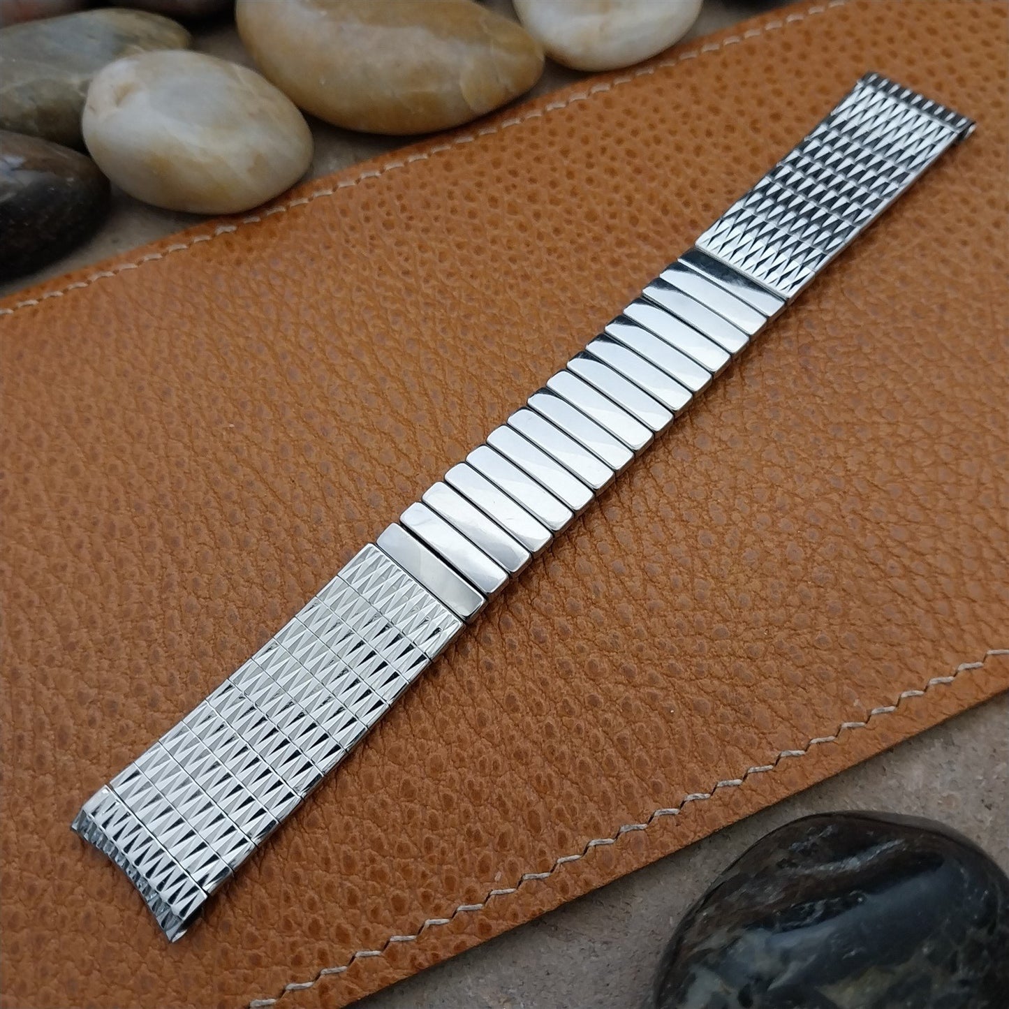 17.2mm Baldwin Stainless Steel Expansion nos Unused 1960s Vintage Watch Band
