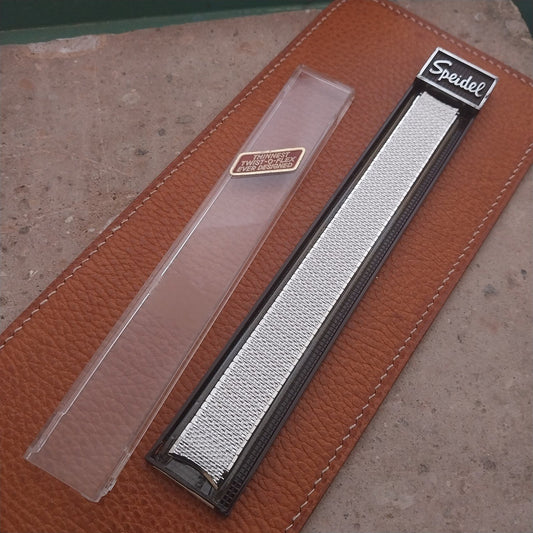 17.2mm 10K White Gold-Filled Speidel Thinline Long Unused nos Vintage Watch Band