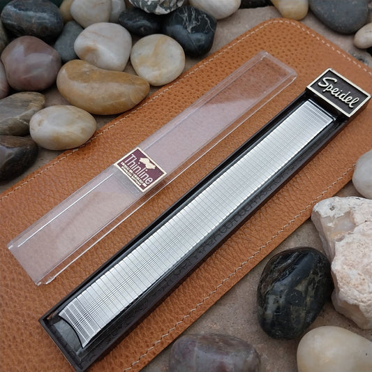10K White Gold-Filled Speidel Thinline 1301 Long 17.2mm Vintage Watch Band