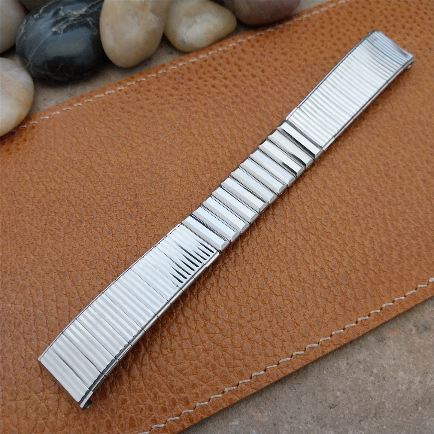 Vintage 17.2mm Kreisler Stainless Steel Unused Classic Stretch 1960s Watch Band