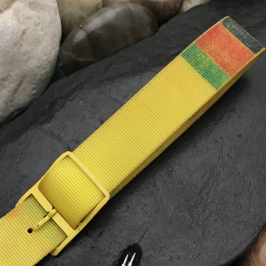John Weitz Nylon 1-Piece Slip-Through nos Unused 1990s Vintage Watch Band