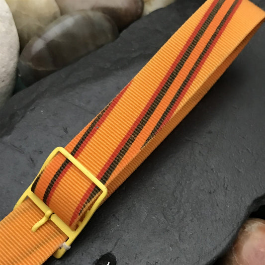 John Weitz 1-Piece Nylon Slip-Through nos Unused 1990s Vintage Watch Band