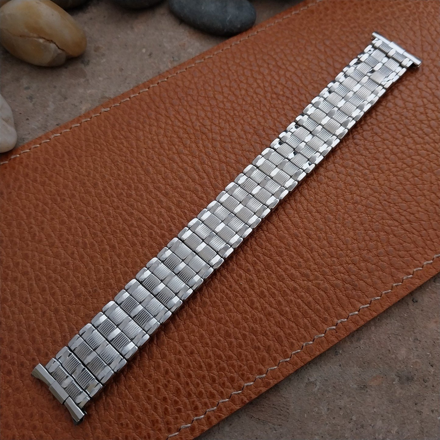 16mm 18mm 19mm Stainless Steel Expansion Baldwin nos 1960s Vintage Watch Band