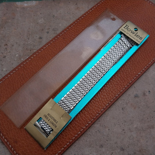 16mm 18mm 19mm Baldwin Stainless Steel Expansion Unused 1960s Vintage Watch Band