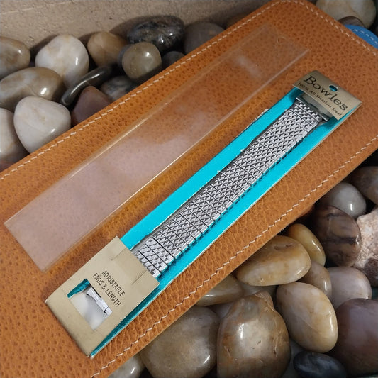 16mm 18mm 19mm Baldwin Stainless Steel Expansion Unused 1960s Vintage Watch Band