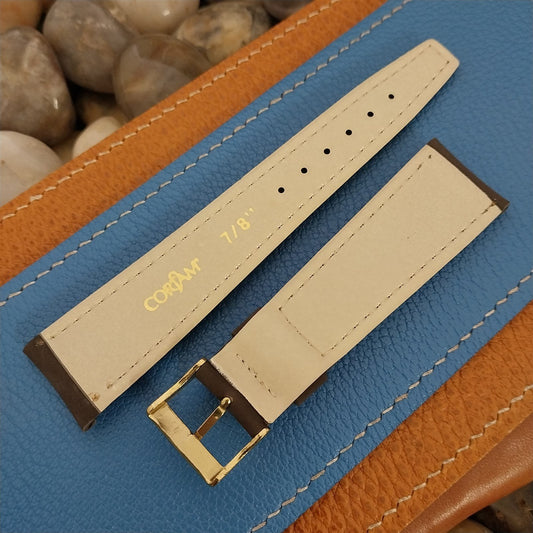 22mm Brown Corfam 22mm/16mm Unused Classic nos Vintage Watch Band