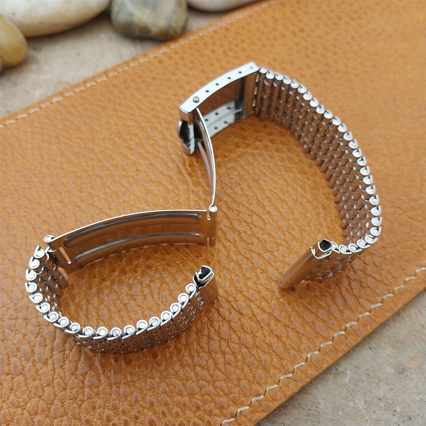 16mm 17mm 18mm 19mm 20mm Stainless Steel 1970s Classic Unused Watch Band