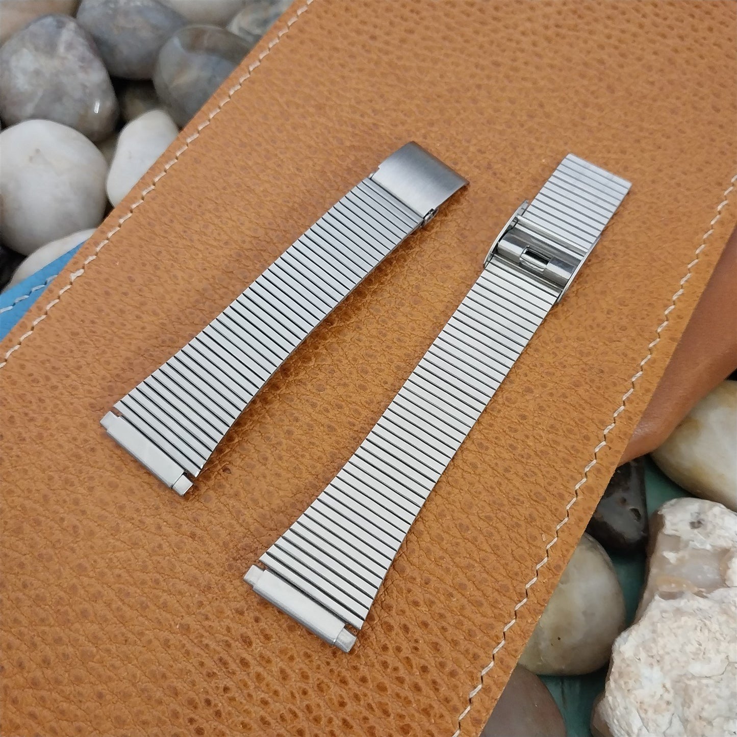 Vintage Stainless Steel 16mm 17mm 18mm 20mm Unused Classic NOS 1970s Watch Band